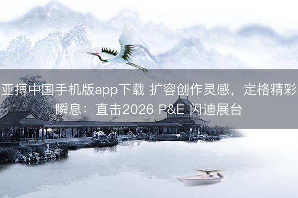 亚搏中国手机版app下载 扩容创作灵感，定格精彩瞬息：直击2026 P&E 闪迪展台