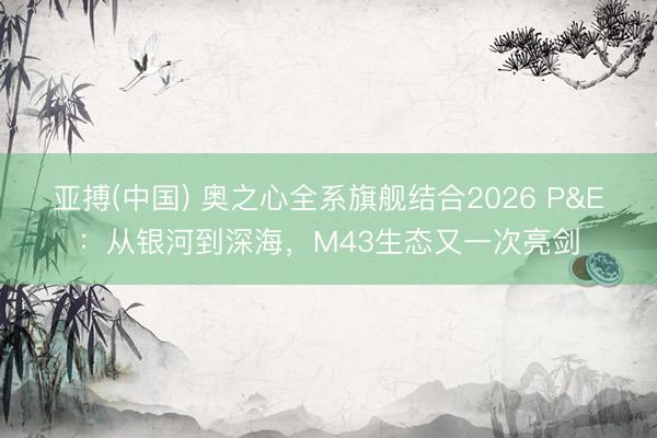 亚搏(中国) 奥之心全系旗舰结合2026 P&E:从银河到深海,M43生态又一次亮剑