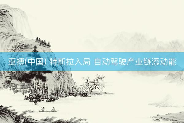 亚搏(中国) 特斯拉入局 自动驾驶产业链添动能