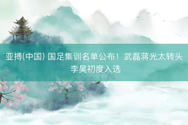 亚搏(中国) 国足集训名单公布！武磊蒋光太转头 李昊初度入选