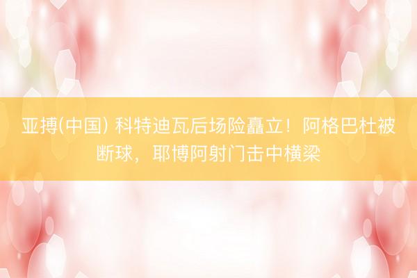 亚搏(中国) 科特迪瓦后场险矗立!阿格巴杜被断球,耶博阿射门击中横梁
