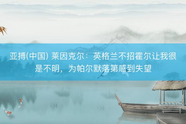 亚搏(中国) 莱因克尔:英格兰不招霍尔让我很是不明,为帕尔默落第感到失望