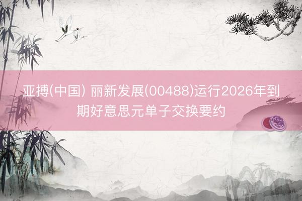 亚搏(中国) 丽新发展(00488)运行2026年到期好意思元单子交换要约